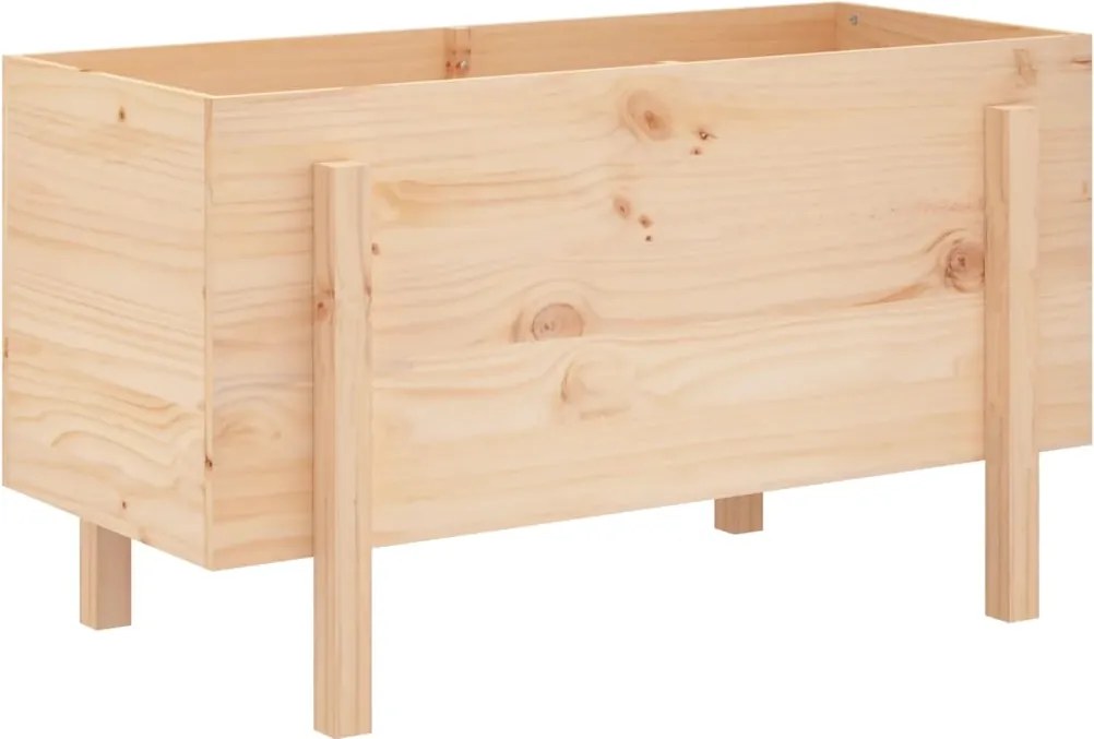 vidaXL tömör fenyőfa kerti magaságyás 101 x 50 x 57 cm