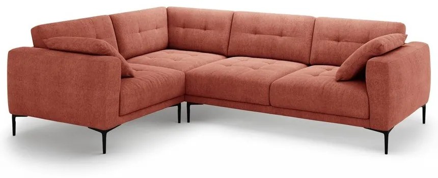 Téglavörös sarokkanapé (bal oldali-L alakú) Bemy – Micadoni