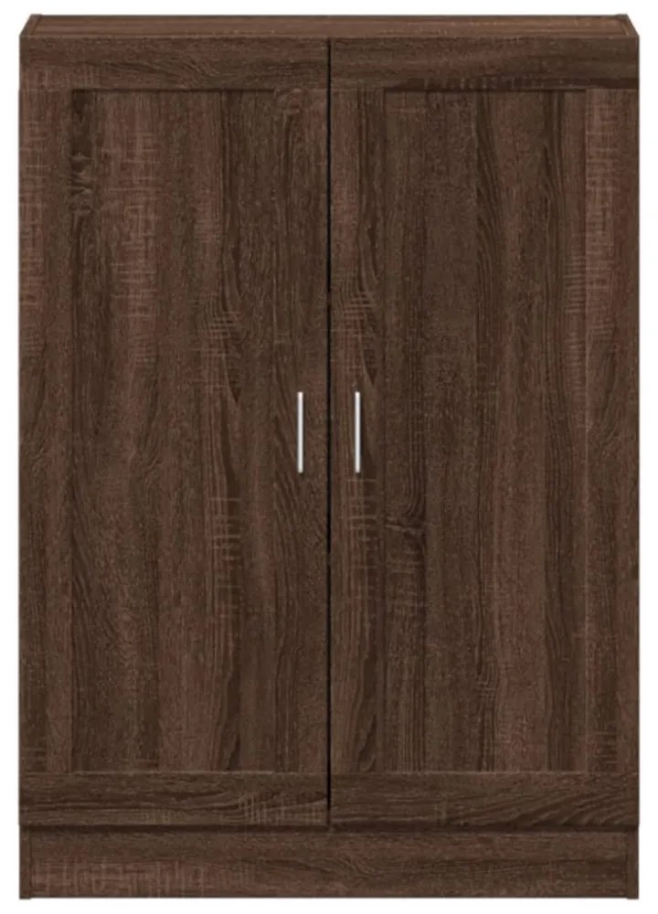 barna tölgy színű szerelt fa könyvszekrény 82,5 x 30,5 x 115 cm