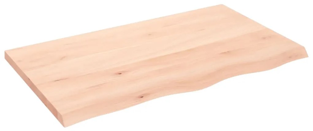 kezeletlen tömör tölgyfa fali polc 100x60x(2-4) cm