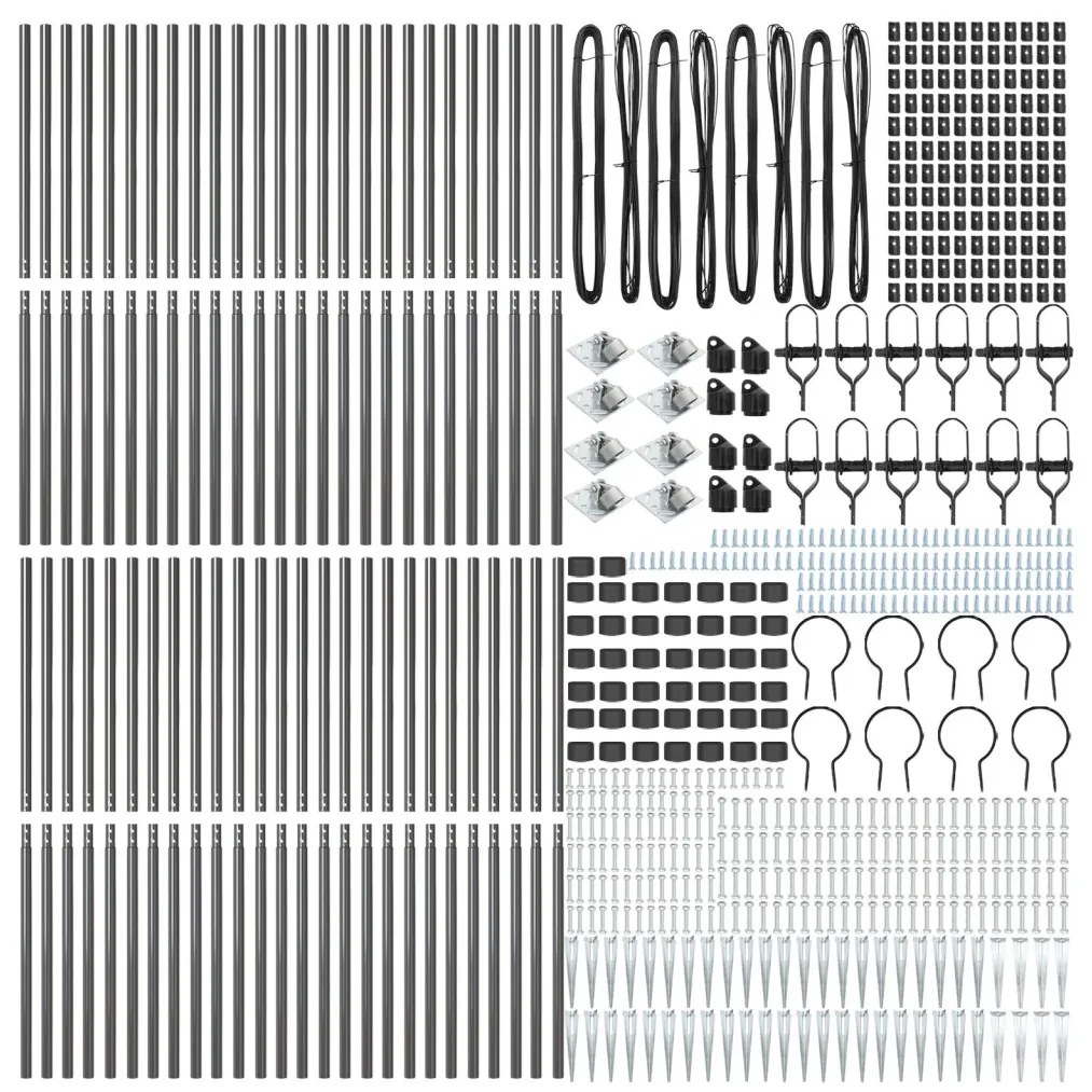 Kerítésoszlopok Spike-kal 52 db Ø32 mm 170 cm Horganyzott Acél