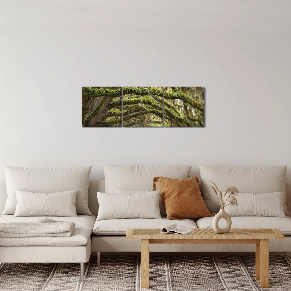 Kép - Oaks Avenue, Charleston, Dél-Karolina, Egyesült Államok (órával) (90x30 cm)