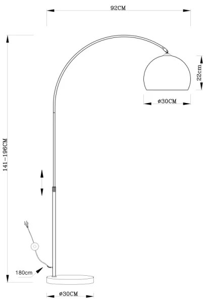 GLOBO 58227 - NEWCASTLE állólámpa 1xE27/40W