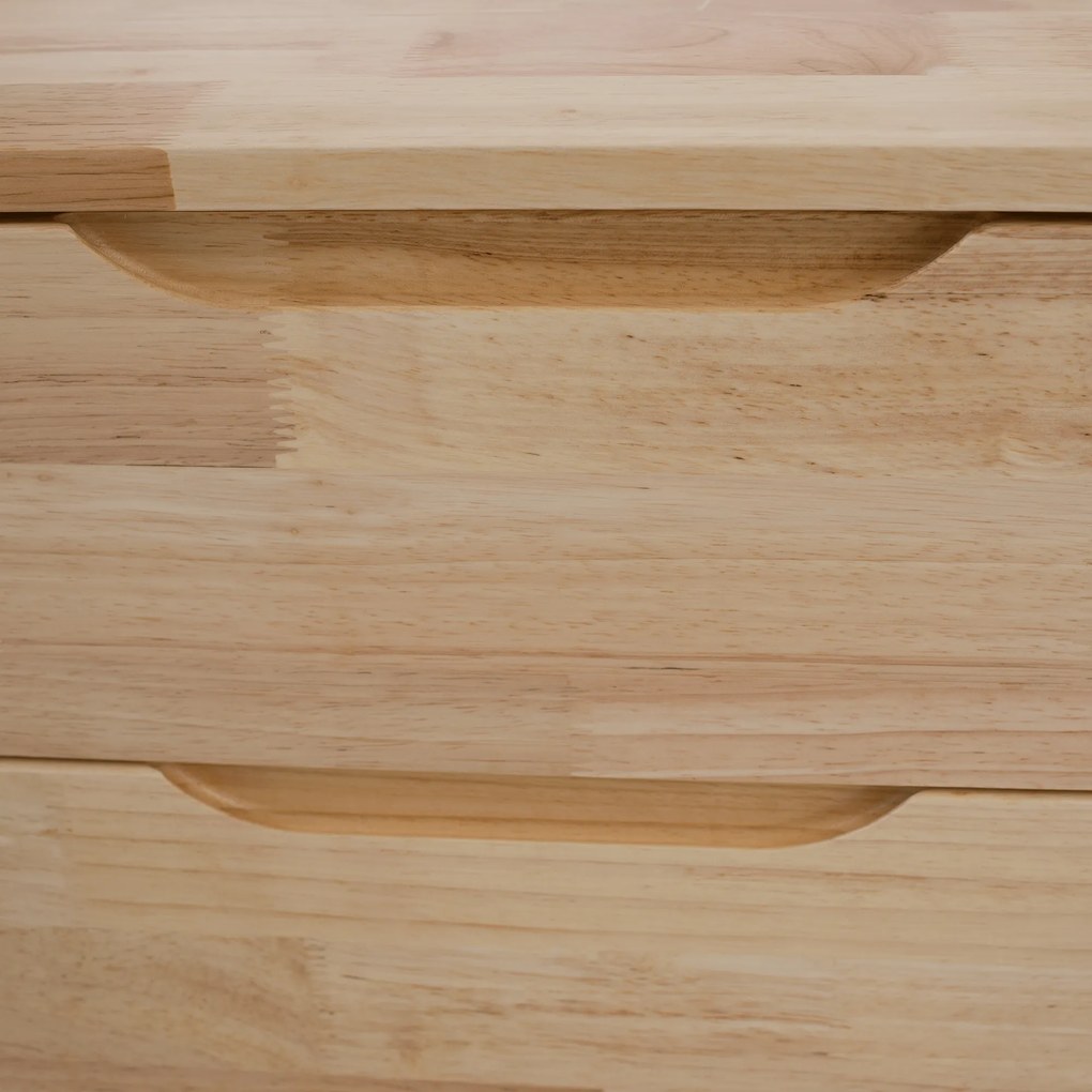 Éjjeliszekrény, masszív fa, természetes, BRUNI