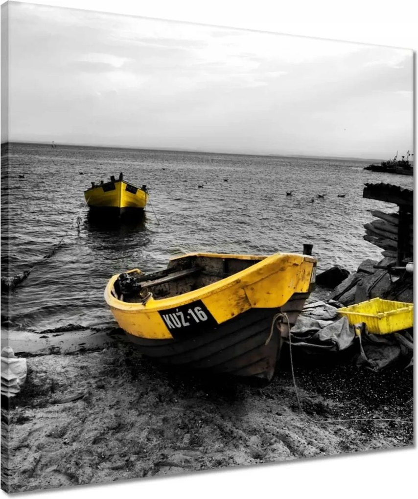 Vászonkép 50x50 Csónakok a balti tengerparton