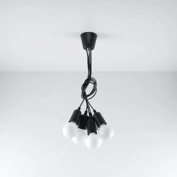 Csillár zsinóron DIEGO 5xE27/60W/230V