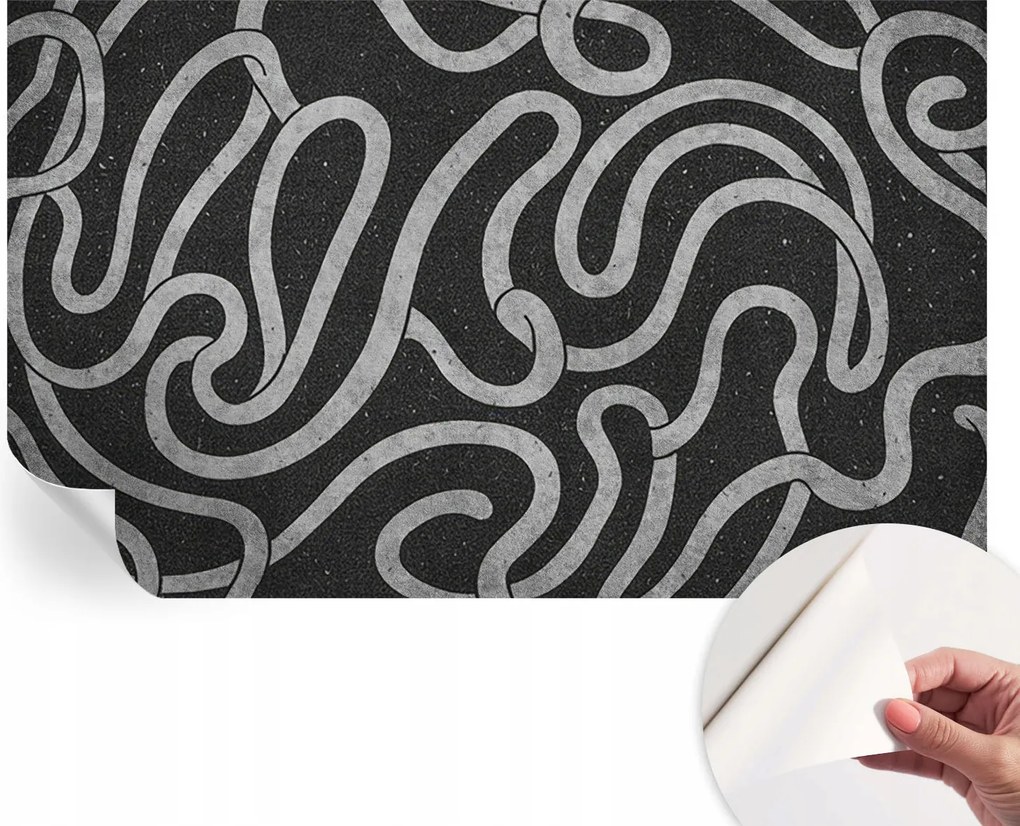 Öntapadós Stílusos Dekoratív Fotótapéta Csavaros formák 416x254 cm