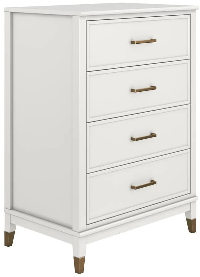 Westerleigh fehér komód, 75 x 106 cm - CosmoLiving by Cosmopolitan