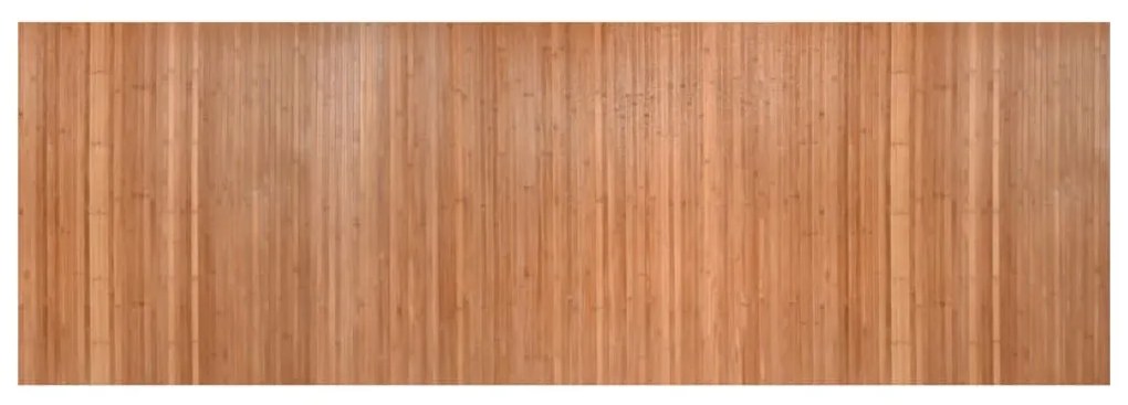négyszögletű természetes bambusz szőnyeg 100 x 300 cm