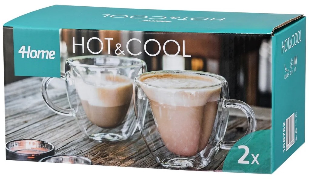 4Home Big Heart Hot&Cool thermo pohár 250 ml, 2db