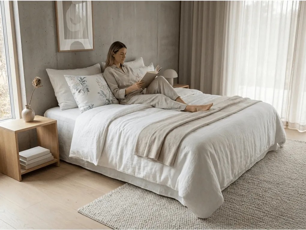 Mikroflanel párnahuzat VERDELLE 40x50 cm, fehér-zöld