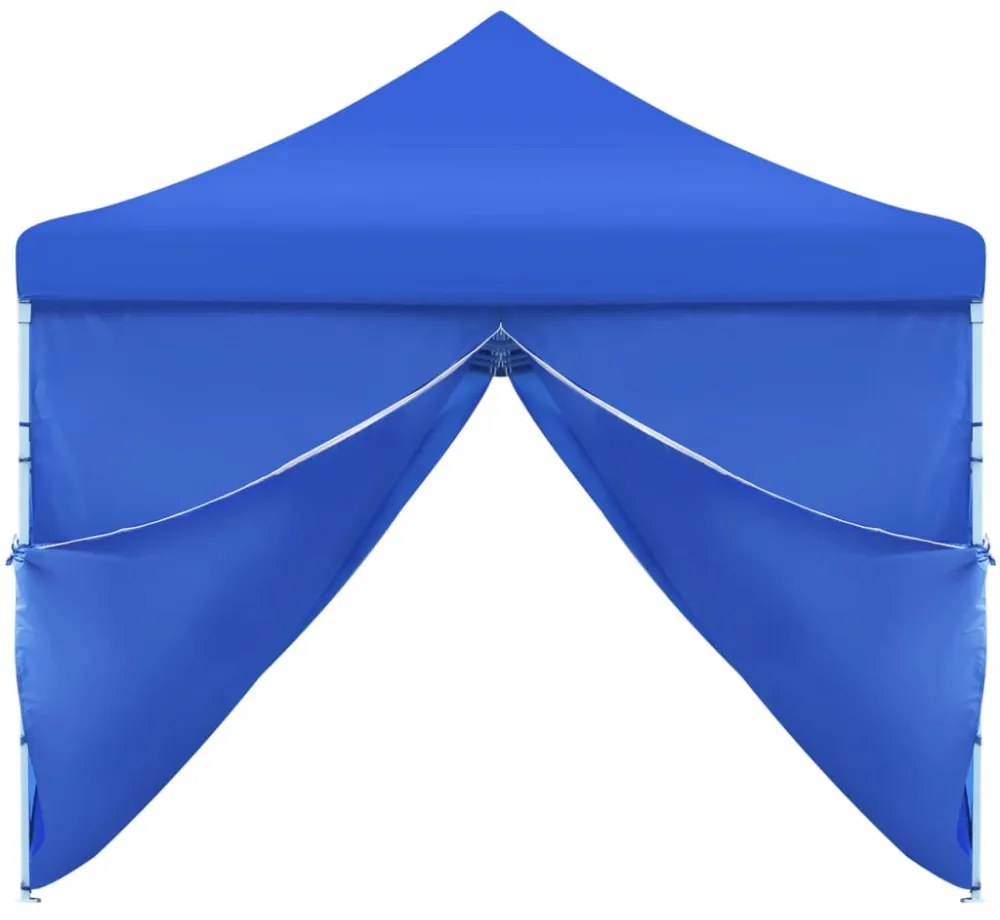 kék összecsukható rendezvénysátor 8 oldalfallal 870x291x315 cm