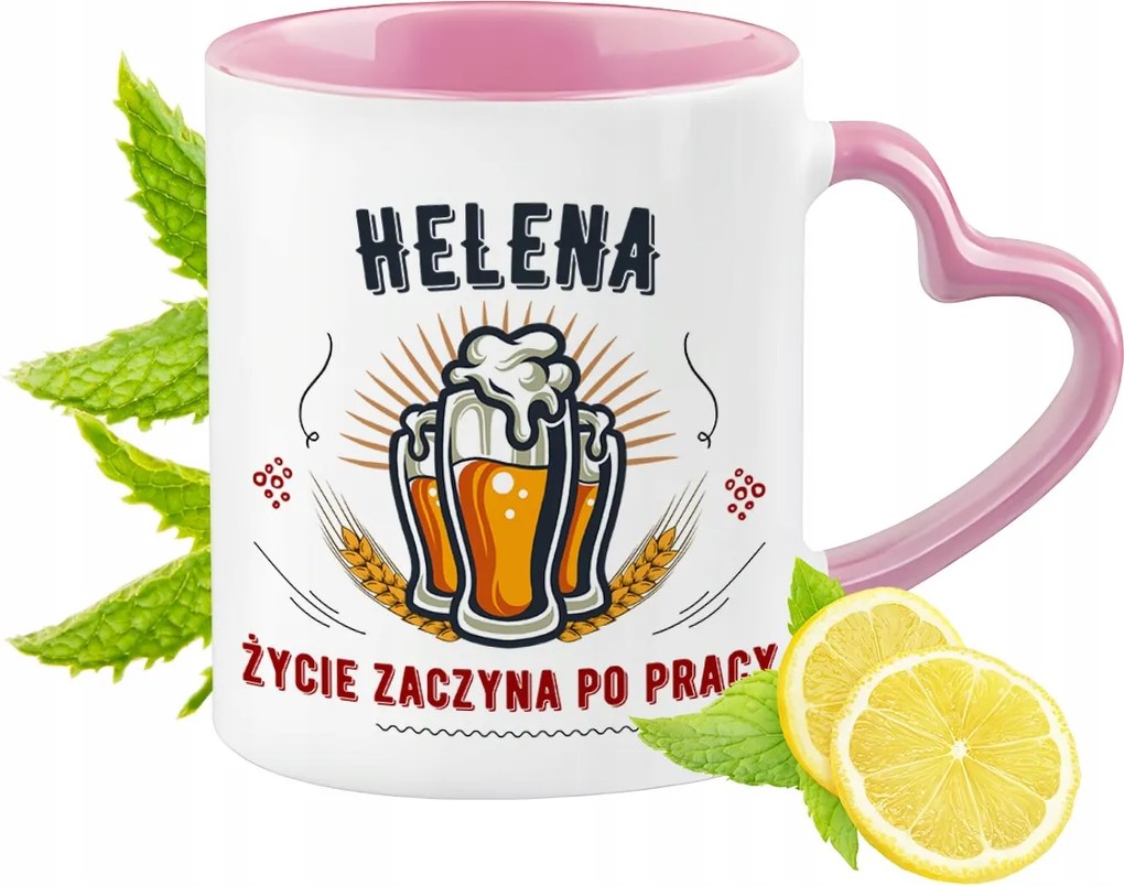 Helena Bögre Rózsaszín Szív Alakú Füllel Kávé Ajándék