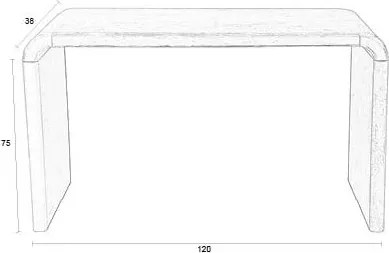 Natúr színű konzolasztal 38x120 cm Brave – Zuiver