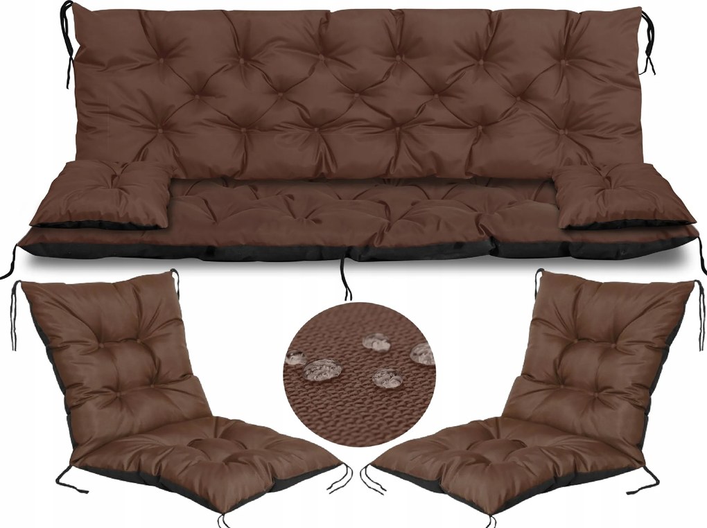 Kerti padpárna 100x60x50 cm 2 db székpárna 50x50x50 cm