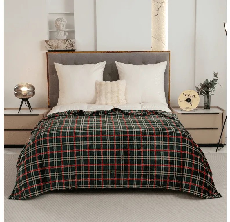 Mikroplüss takaró GLENMOORE, zöld Méret: 160 x 200 cm