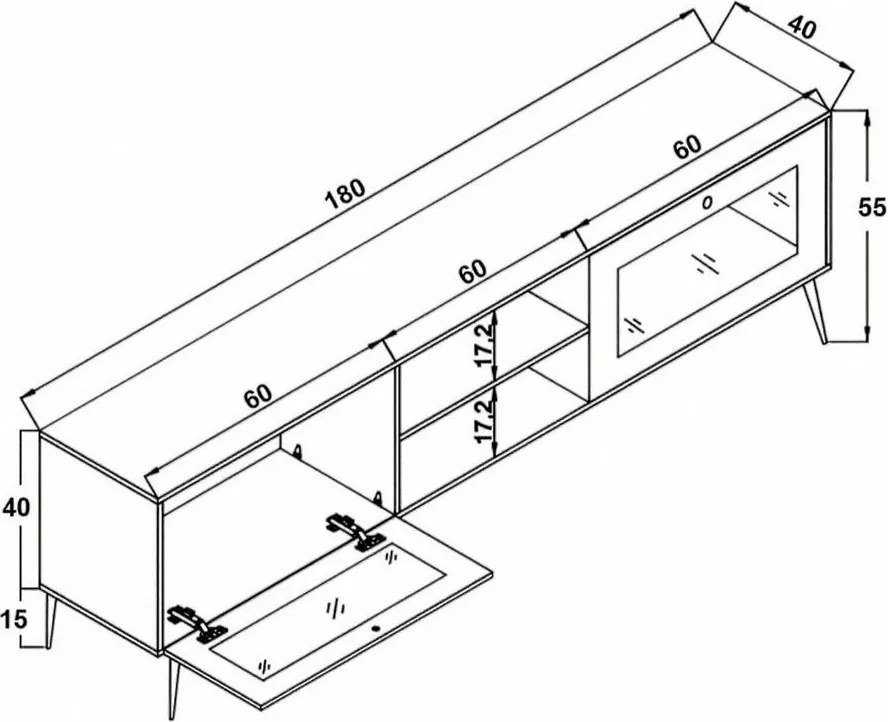 Hazeran Oak TV-asztal