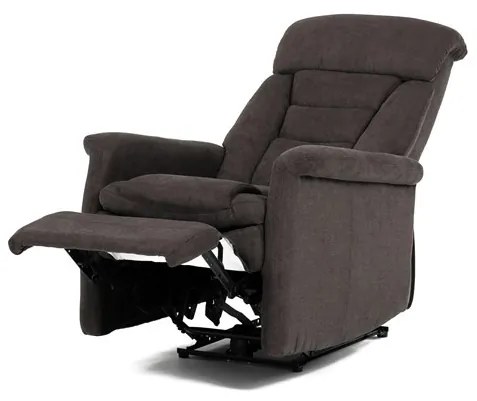 Relax fotel beépített elektromos vezérléssel, barna szövetkárpittal. TV-925 BR2