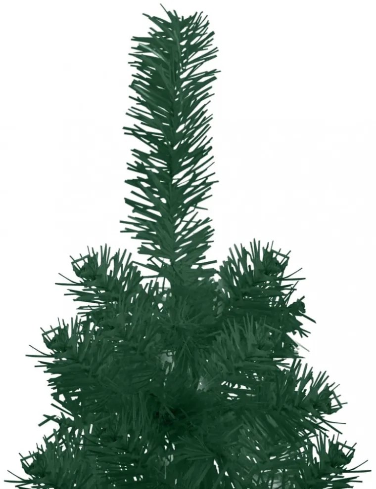 zöld vékony fél műkarácsonyfa állvánnyal 240 cm