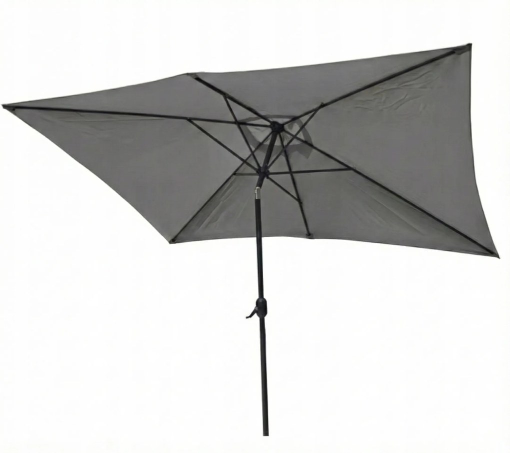 Cserélhető Burkolat Kerti Napernyőhöz 2x3M – 6 Borda – Szürke