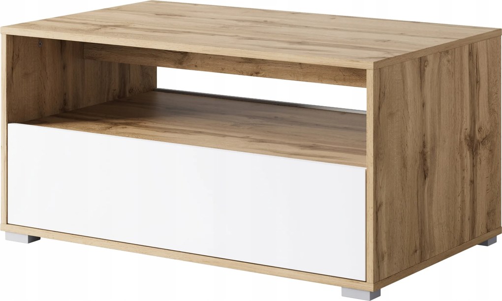 Dohányzóasztal Nairobi II 90 cm wotan tölgy/fehér, téglalap alakú