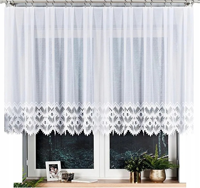 Felicia 400x120cm egyenes jacquard függöny mintával (kész) szegéllyel