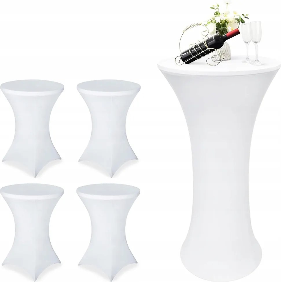 Asztali Huzat Abrosz Rugalmas Bankett Vendéglátó 110X80 Fehér 5 X