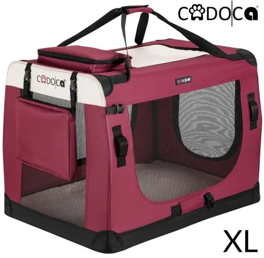 Cadoca® Hordozható kutyatáska XL 82x59x59cm - piros