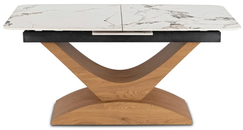 Bővíthető Márványhatású Kerámia Étkezőasztal. ALICANTE 160-200 cm