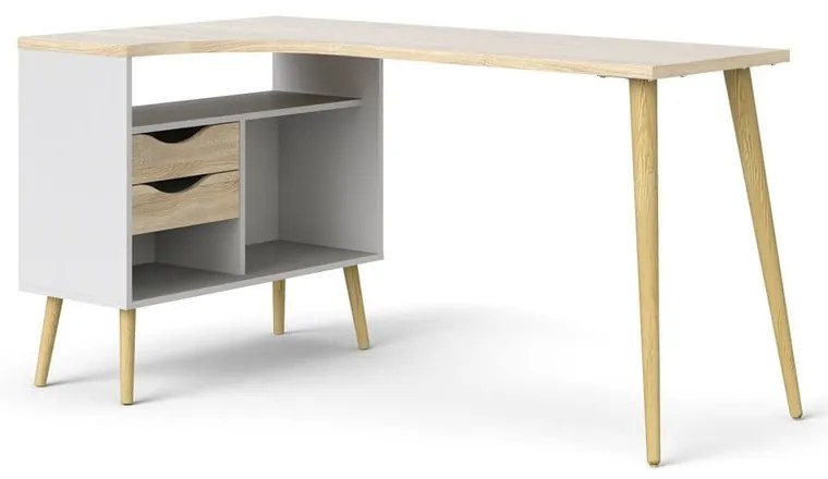 Íróasztal tölgyfa dekorral 145x81 cm Oslo - Tvilum