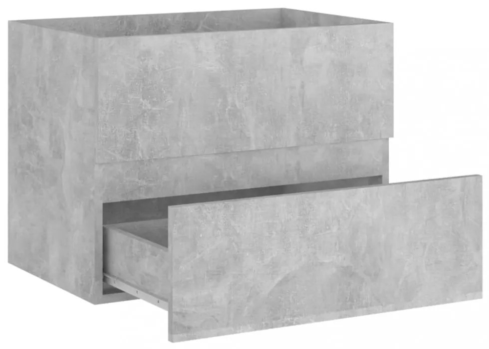 betonszürke szerelt fa mosdószekrény 60 x 38,5 x 45 cm