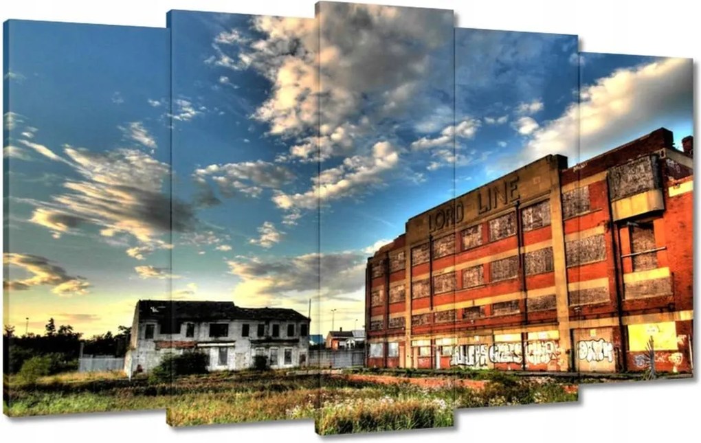 Festmények 100x60 Felhők az épületek felett