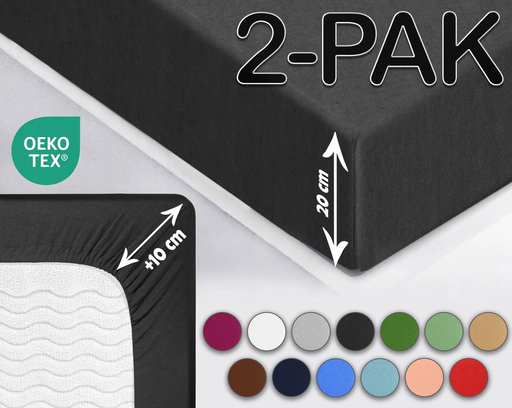 Sesto Senso gumis lepedő Jersey grafit 140x200cm