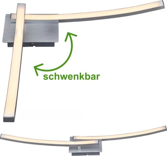 LED mennyezeti lámpa, 2 x 6 W, 230 V, 3000 K, matt króm
