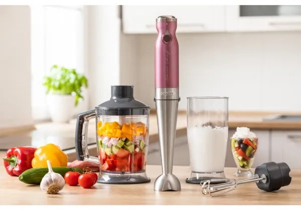 Sencor - Botmixer 4in1 1200W/230V rozsdamentes acél/rózsaszín