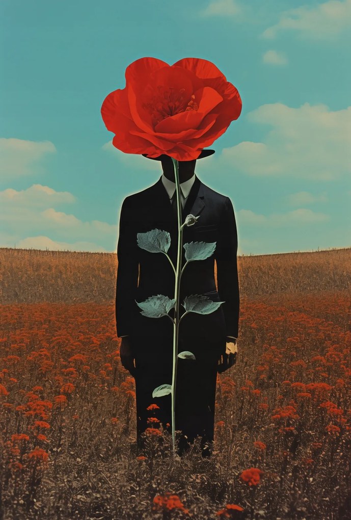 Poszter 67,5x100cm Megfigyelő a pipacs mögül