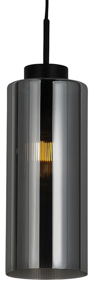 Art Deco lógólámpa fekete füstüveggel - Laura