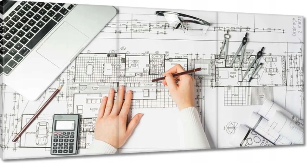 Festmények 180x90 Építész rajz terv