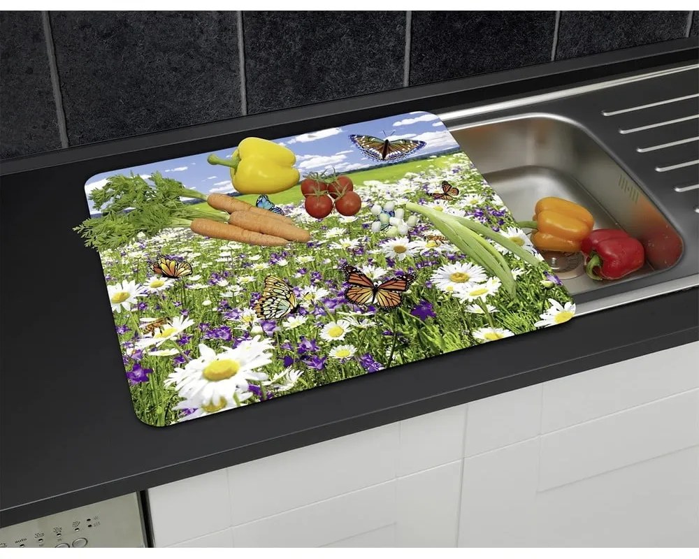 Edzett üveg falvédő tűzhelyhez 50x56 cm – Maximex