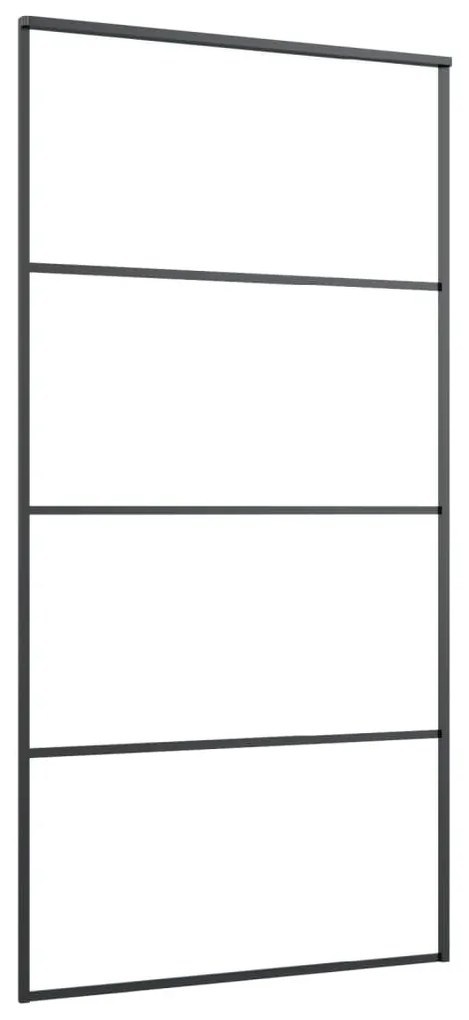 ESG üveg-alumínium tolóajtó fémszerelvény-szettel 102,5x205 cm