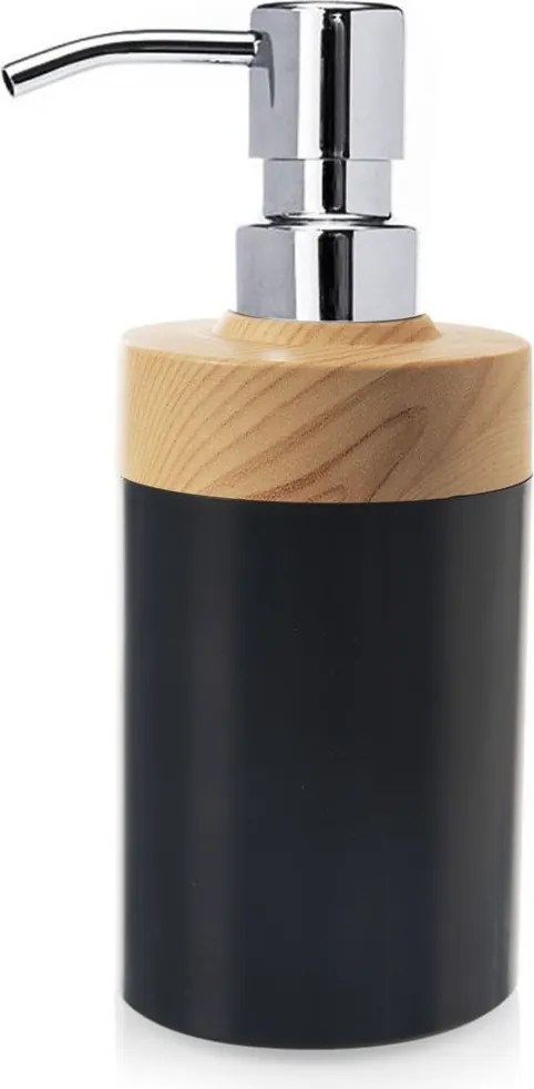 Fürdőszobai adagoló Konyhai folyékony szappan gél tartály fekete bambusz