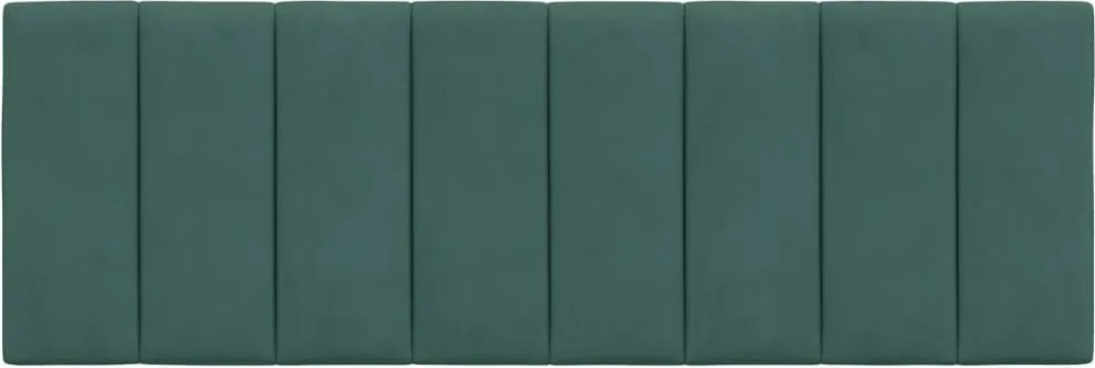 sötétzöld bársony fejtámla párna Hanko 140 cm