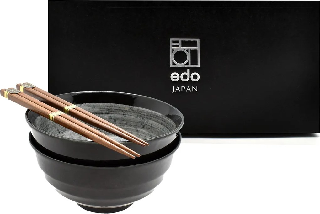 Udon 2 db-os leveses tál szett Black Kuro 750 ml Box