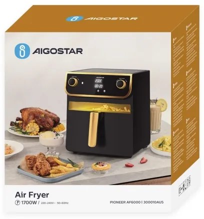 Aigostar - Forró levegős sütő 8l 1700W/230V