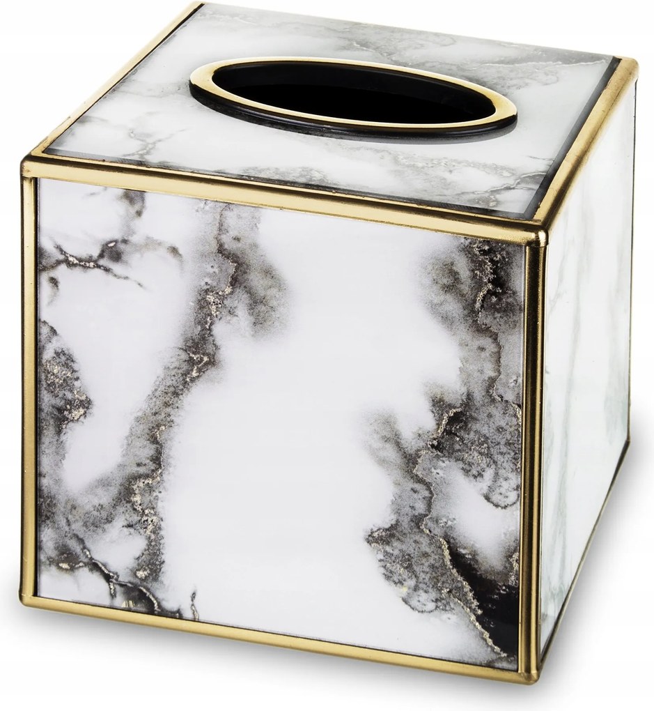 Zsebkendőtartó márvány zsebkendőtartó doboz arany
