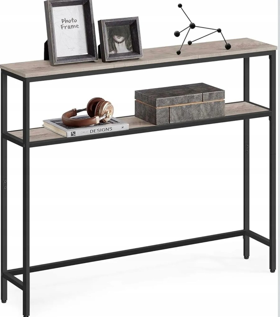 Konzol keskeny asztal ,greige melange 80 x 80 x 20cm