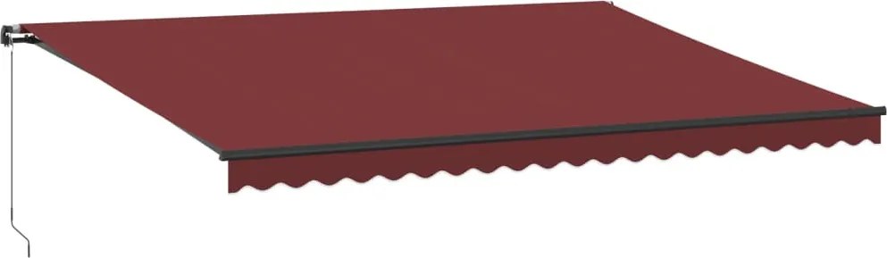 Burgundi vörös kézzel kihúzható napellenző 500 x 350 cm