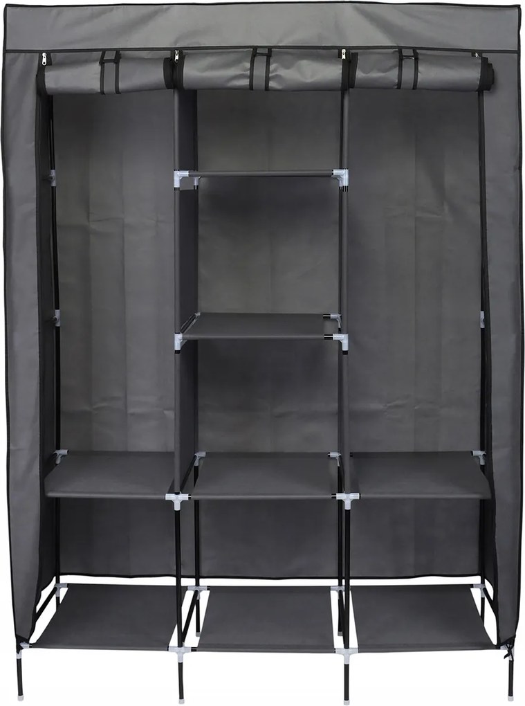 Robusztus Textil Ruhatár Szürke Saska Garden