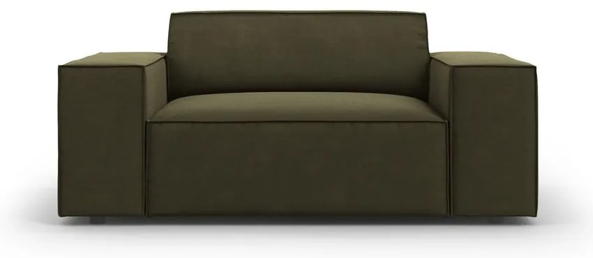 Zöld bársony fotel Jodie – Micadoni Home