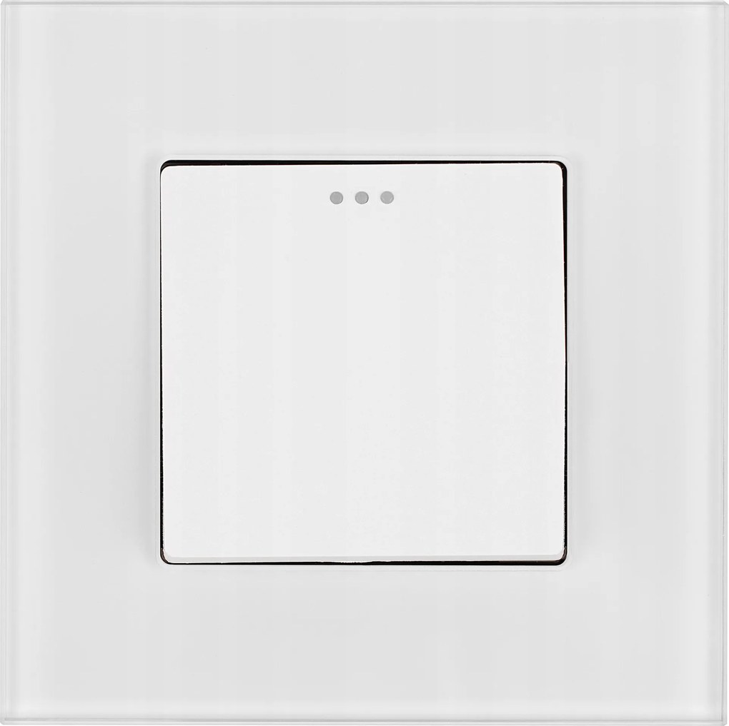 Keresztkapcsoló szimpla üveg fehér Miuun